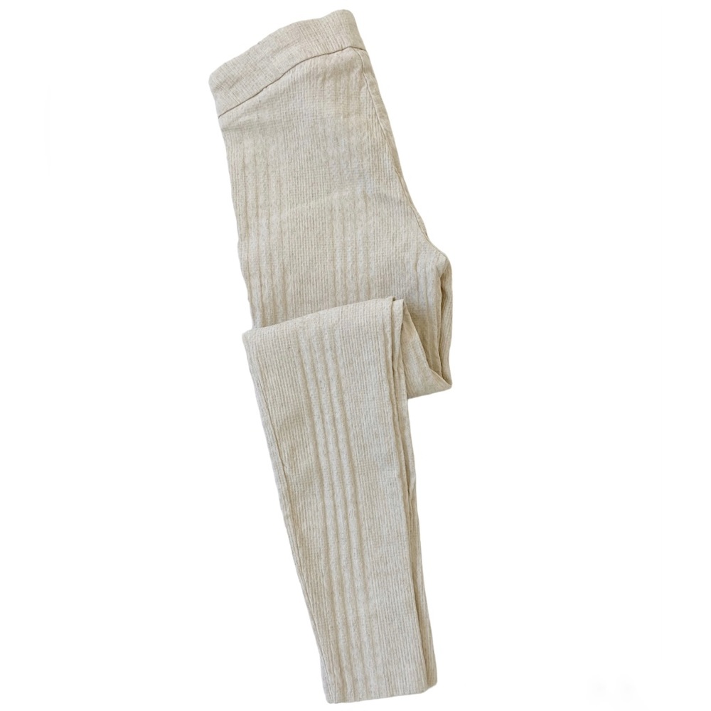 Nanette Lepore Cream Ribbed Leggings